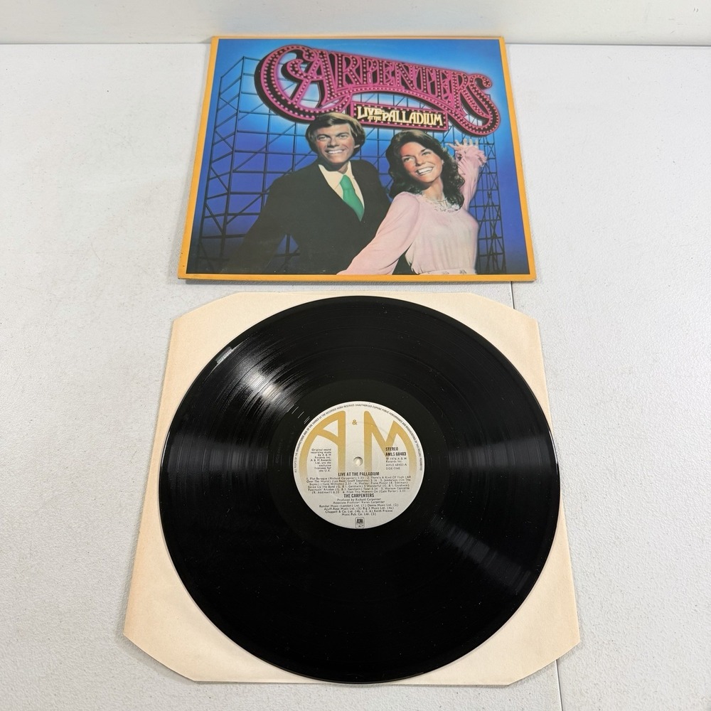 CARPENTERS Live At The Palladium A&M AMLS-68403 LP Import vinyl Record 1976